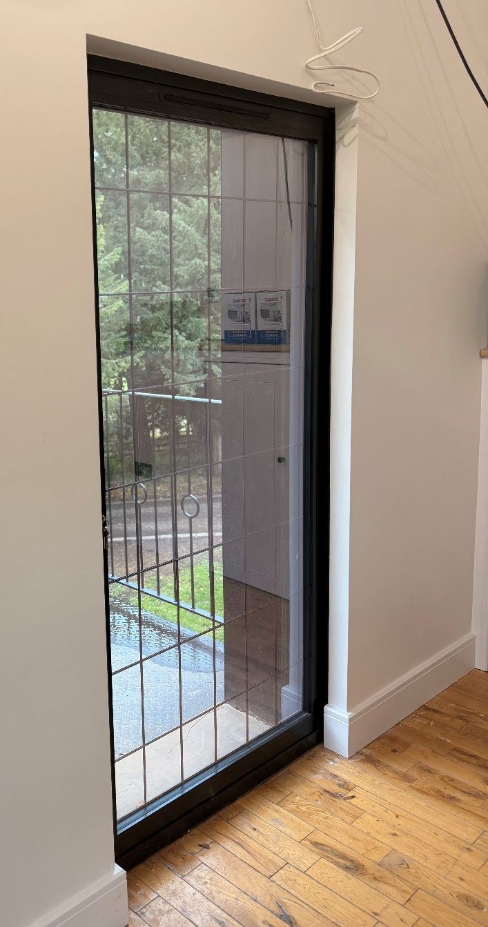 A second view of the door and window detailing
